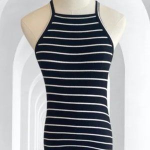 Reformation Striped Eco Rib Tank Dress small